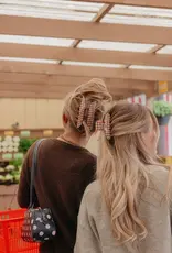 J.HOFFMAN'S Brown Gingham Tomato Oversized Claw Clip