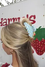 J.HOFFMAN'S Blue Gingham Strawberry Oversized Claw Clip