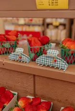 J.HOFFMAN'S Blue Gingham Strawberry Oversized Claw Clip