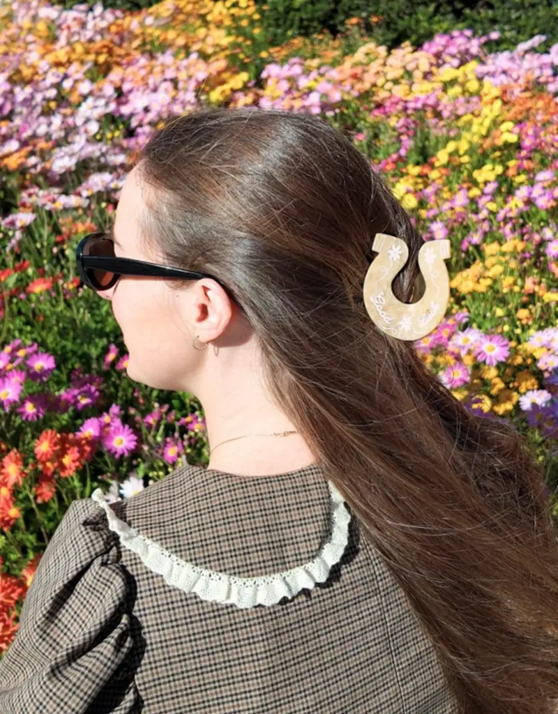 J.HOFFMAN'S Good Luck Horseshoe Claw CLip