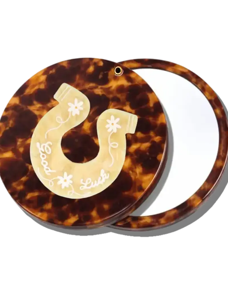 J.HOFFMAN'S Good Luck Horseshoe Compact Mirror