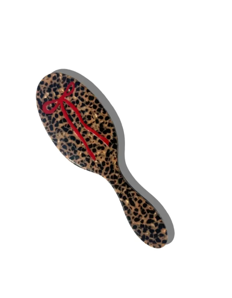 J.HOFFMAN'S Leopard Bow Amazing Hair Day Brush