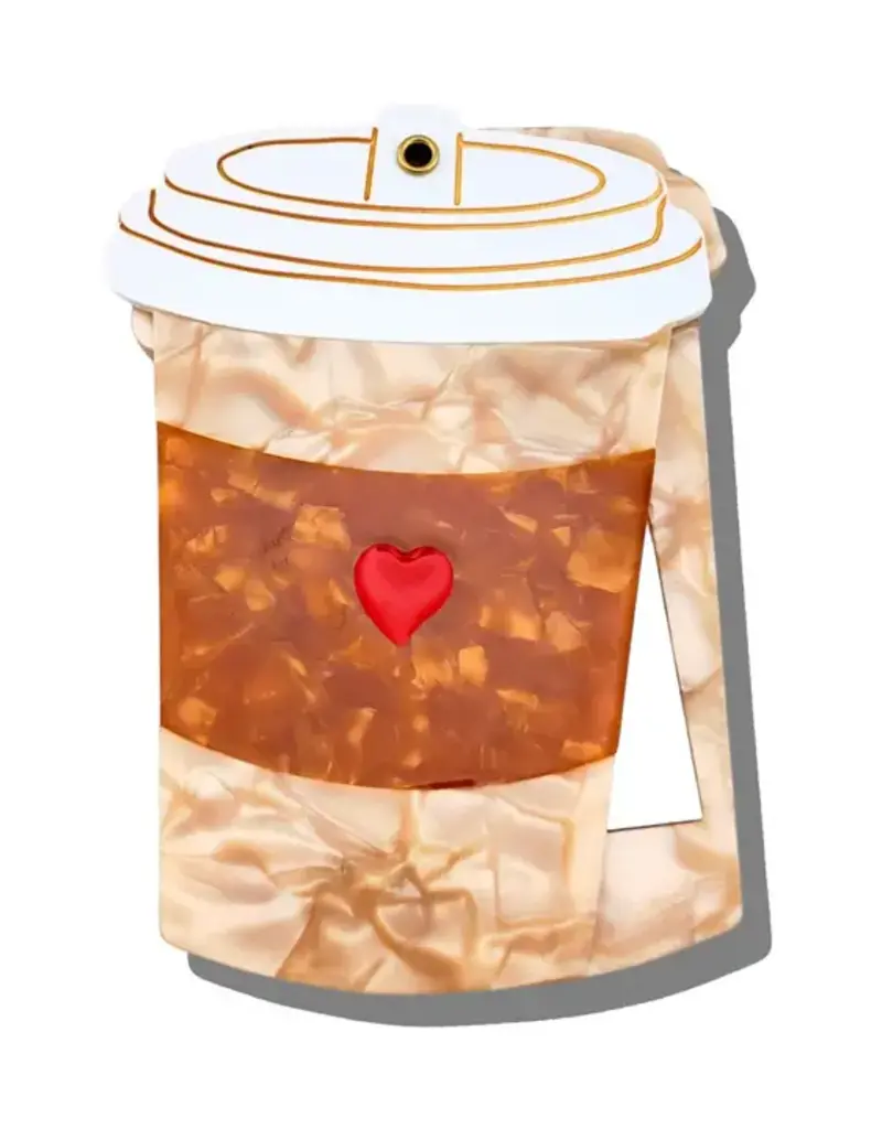 J.HOFFMAN'S Heart Coffee Cup Compact Mirror