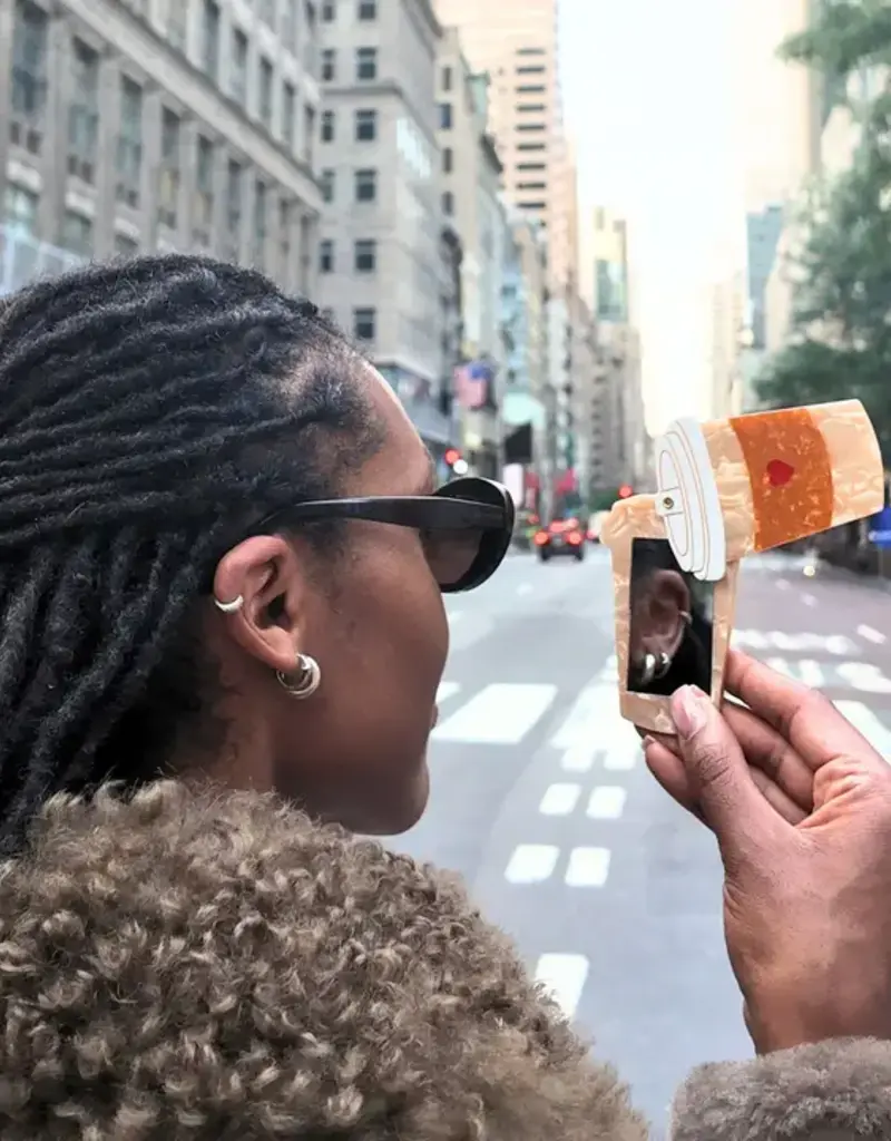 J.HOFFMAN'S Heart Coffee Cup Compact Mirror