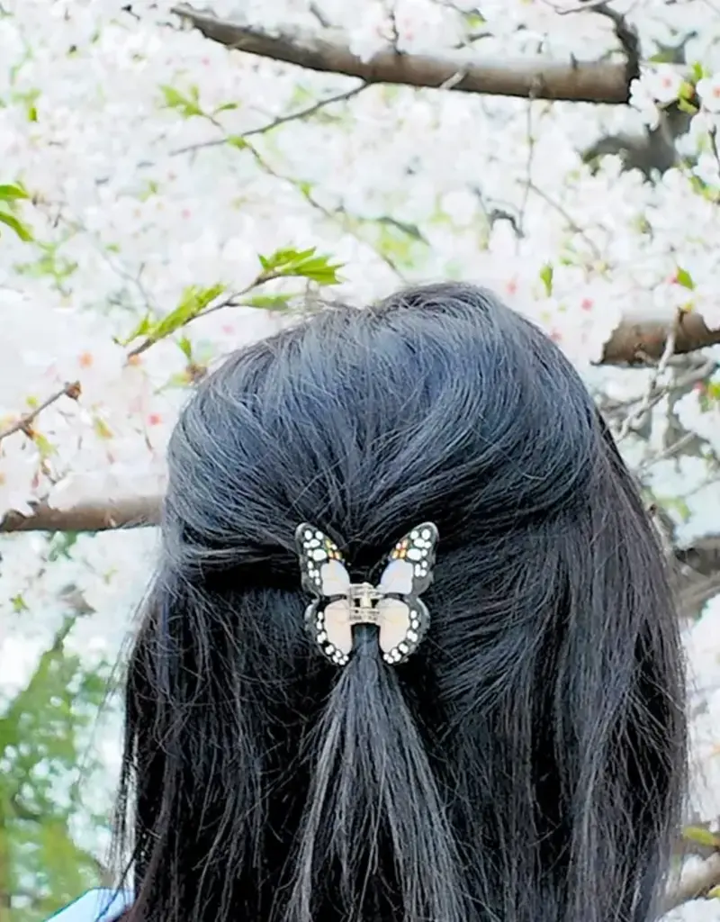 J.HOFFMAN'S Mini Butterfly Claw Clip- White