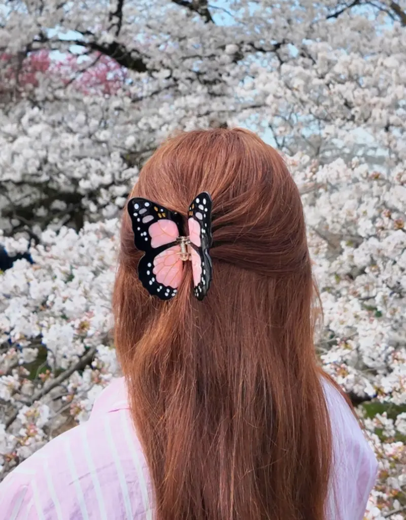 J.HOFFMAN'S Butterfly Claw Clip- Pink