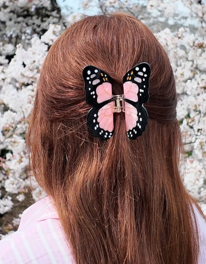 J.HOFFMAN'S Butterfly Claw Clip- Pink