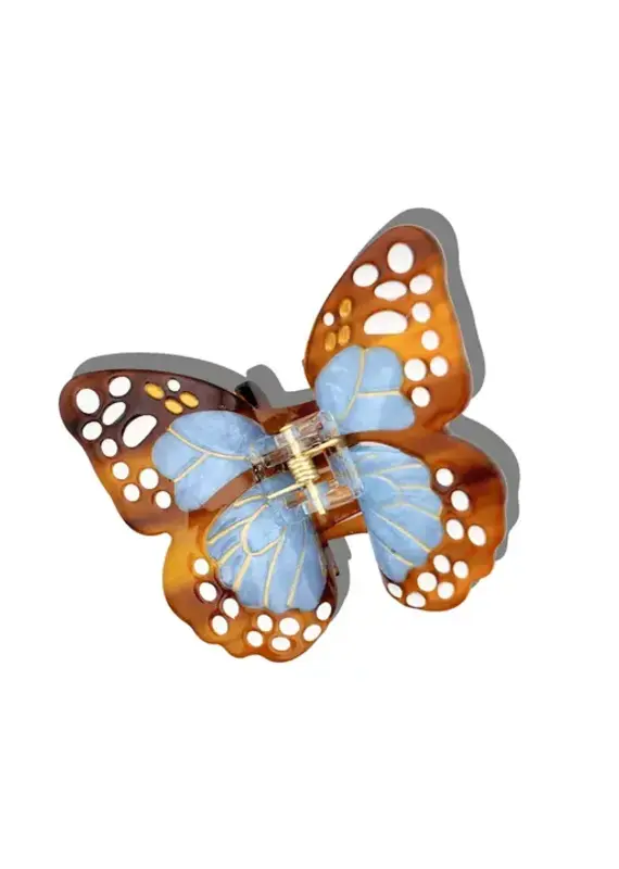 J.HOFFMAN'S Boho Monarch Claw Clip- Baby Blue