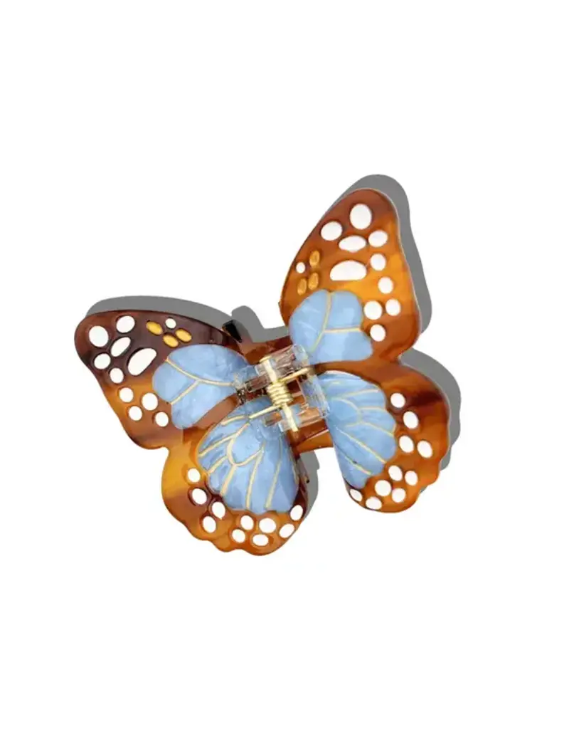 J.HOFFMAN'S Boho Monarch Claw Clip- Baby Blue