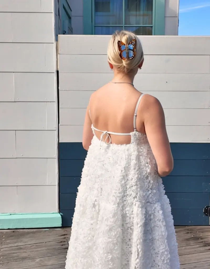 J.HOFFMAN'S Boho Monarch Claw Clip- Baby Blue