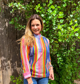 J.HOFFMAN'S Ikat Stripe Top