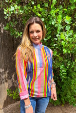 J.HOFFMAN'S Ikat Stripe Top