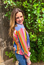 J.HOFFMAN'S Ikat Stripe Top