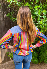 J.HOFFMAN'S Ikat Stripe Top