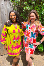 J.HOFFMAN'S Butterflies Shift Dress- Pink