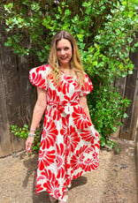 J.HOFFMAN'S Millie Dress- Damasco Red