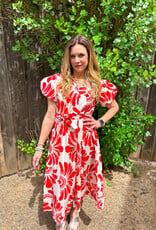 J.HOFFMAN'S Millie Dress- Damasco Red