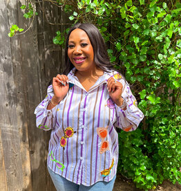 J.HOFFMAN'S Sunglass Stripe Top