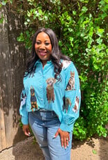 J.HOFFMAN'S Queen of Dogs Top- Aqua