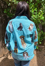 J.HOFFMAN'S Queen of Dogs Top- Aqua