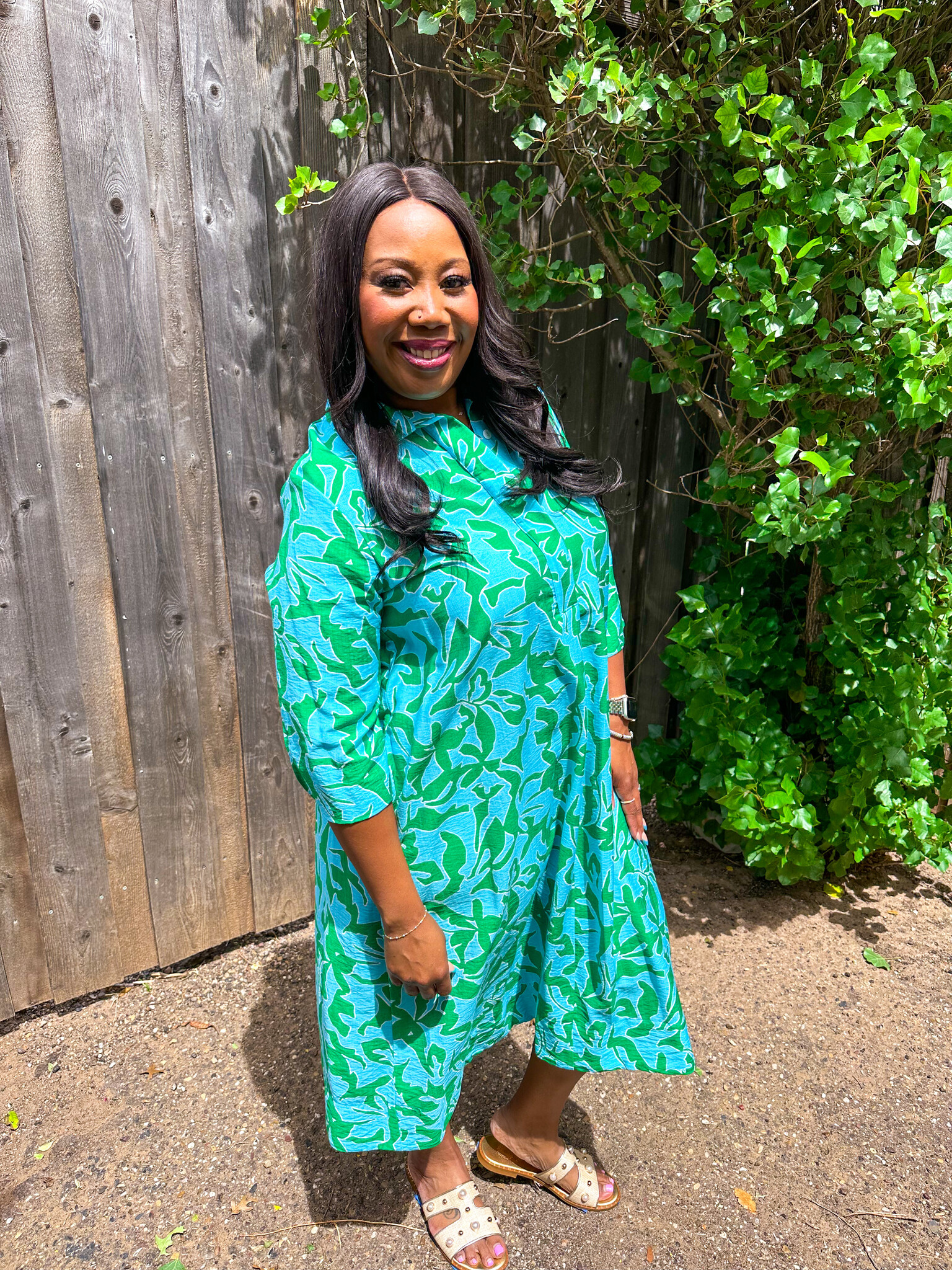 Midge Dress- Green - j.hoffman's