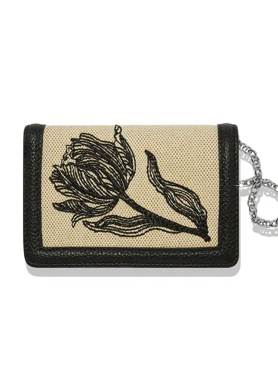 La Tulipe Noir Medium Wallet