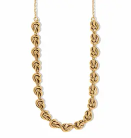 Interlok Single Knot Collar Necklace in Gold