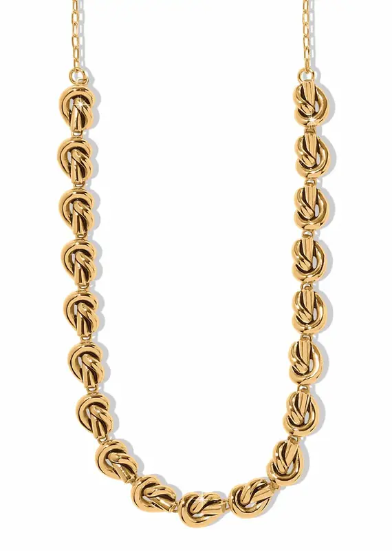 Interlok Single Knot Collar Necklace in Gold