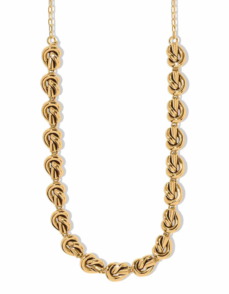 Interlok Single Knot Collar Necklace in Gold