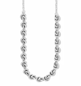 Interlok Single Knot Collar necklace in Silver
