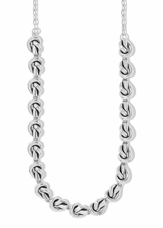 Interlok Single Knot Collar necklace in Silver