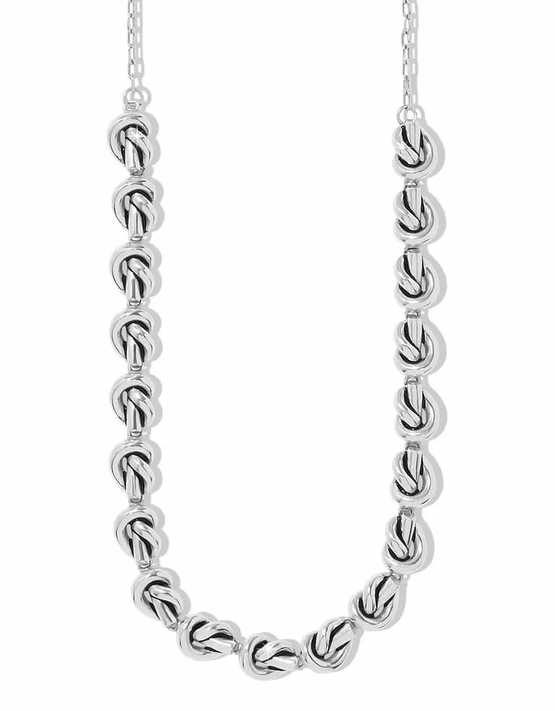 Interlok Single Knot Collar necklace in Silver