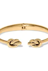 Interlok Single Knot Open Hinged Bangle in Gold