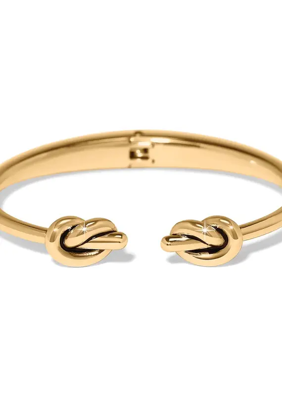 Interlok Single Knot Open Hinged Bangle in Gold