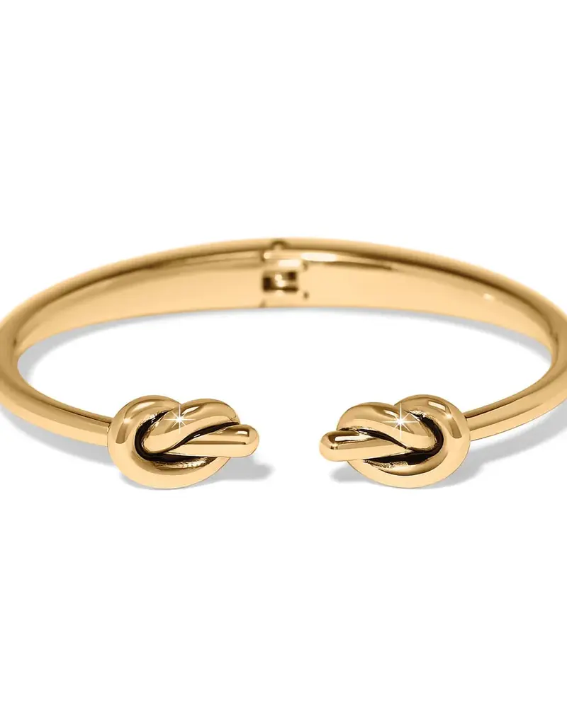 Interlok Single Knot Open Hinged Bangle in Gold