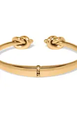 Interlok Single Knot Open Hinged Bangle in Gold