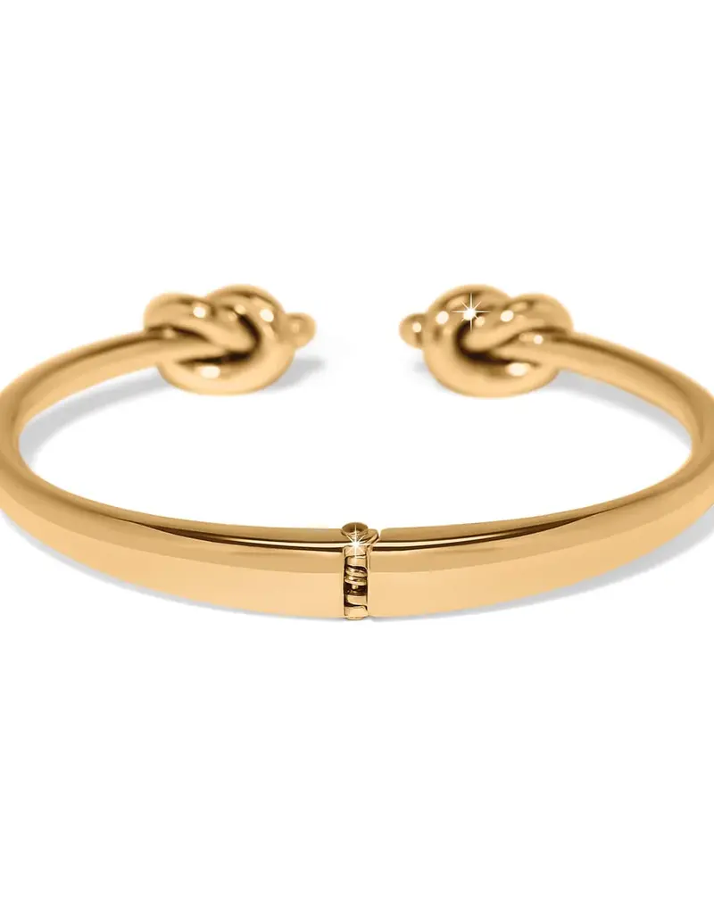 Interlok Single Knot Open Hinged Bangle in Gold