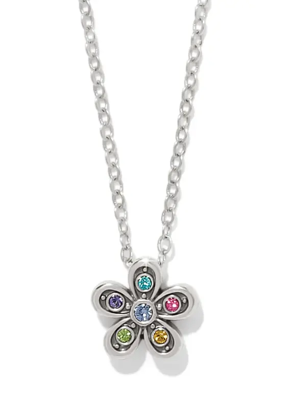 Enchanting Gem Flower Necklace