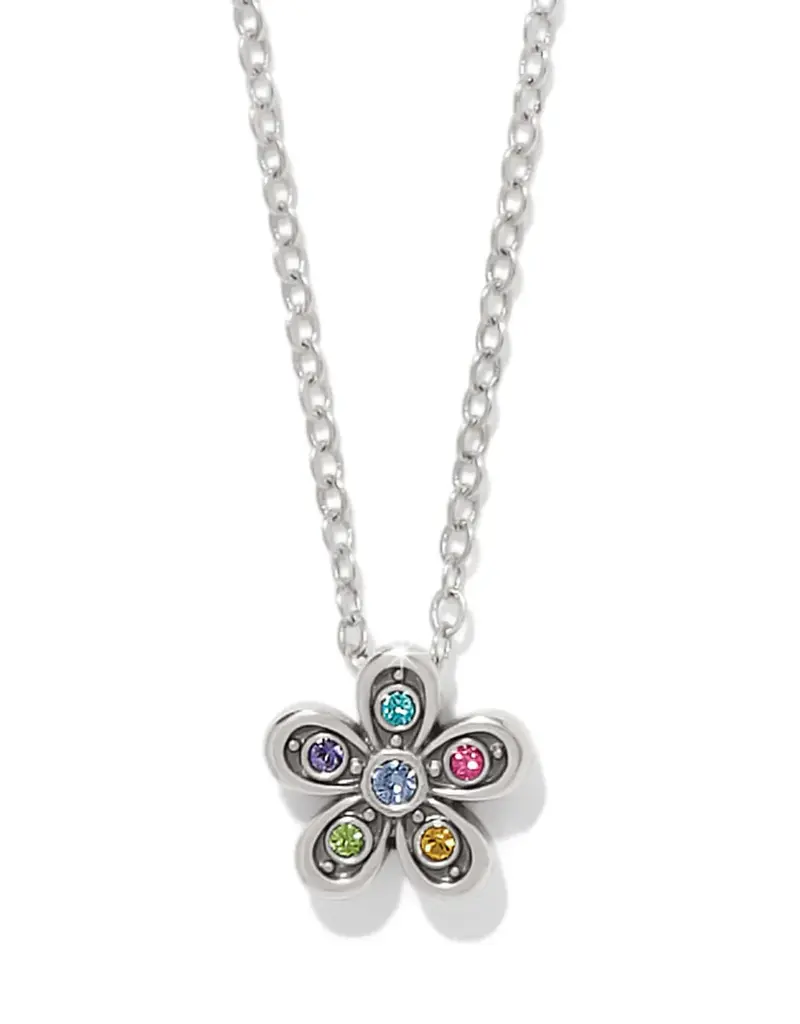 Enchanting Gem Flower Necklace