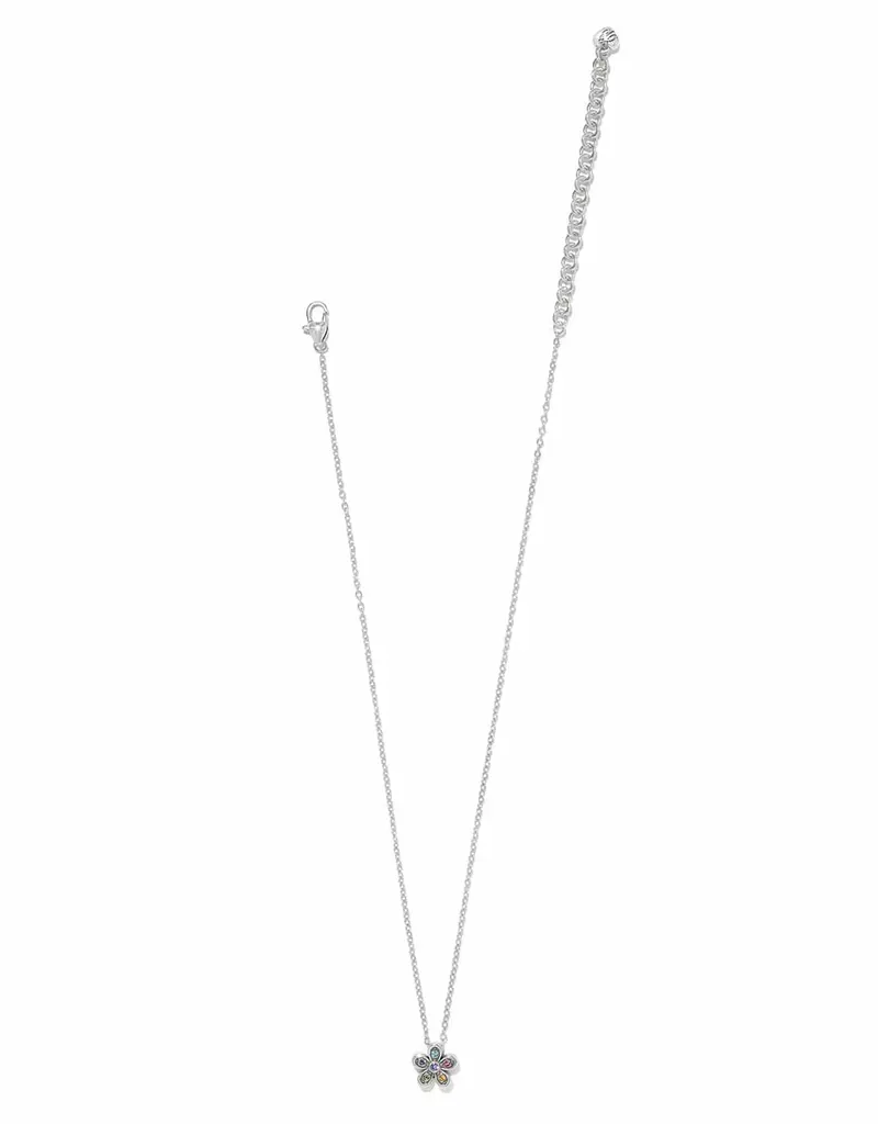 Enchanting Gem Flower Necklace
