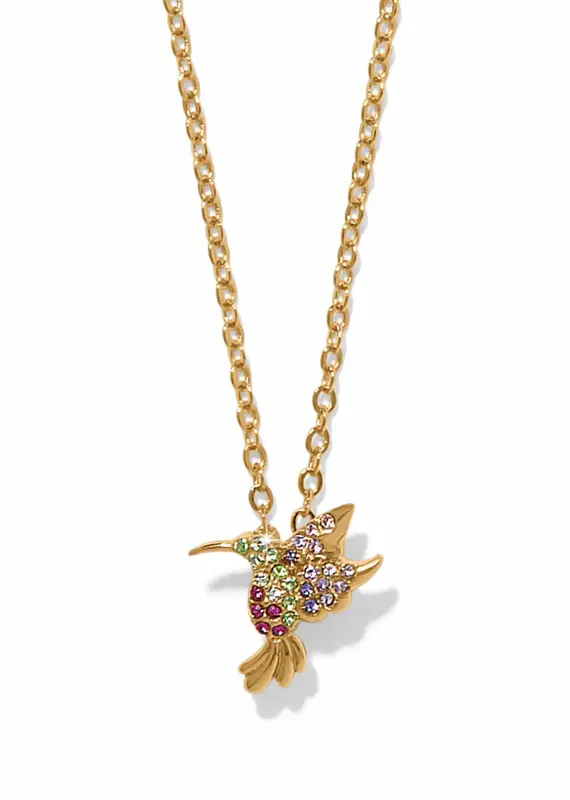 Enchanting Gem Hummingbird Necklace