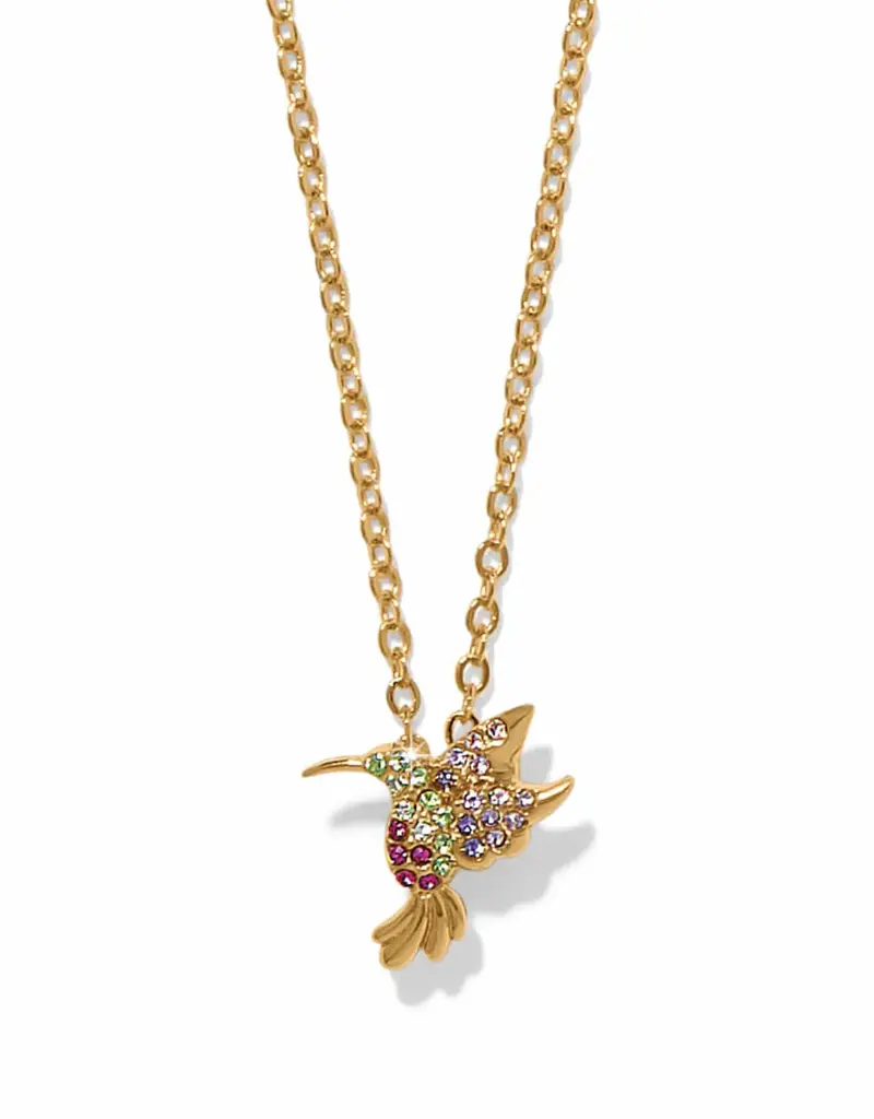 Enchanting Gem Hummingbird Necklace