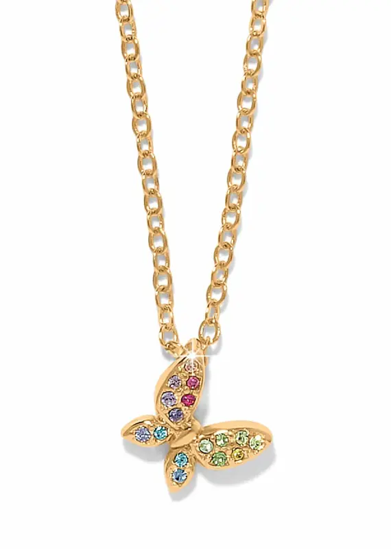 Enchanting Gem Butterfly Necklace