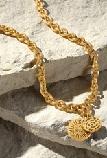 Token Lavish Link Charm Necklace in Gold