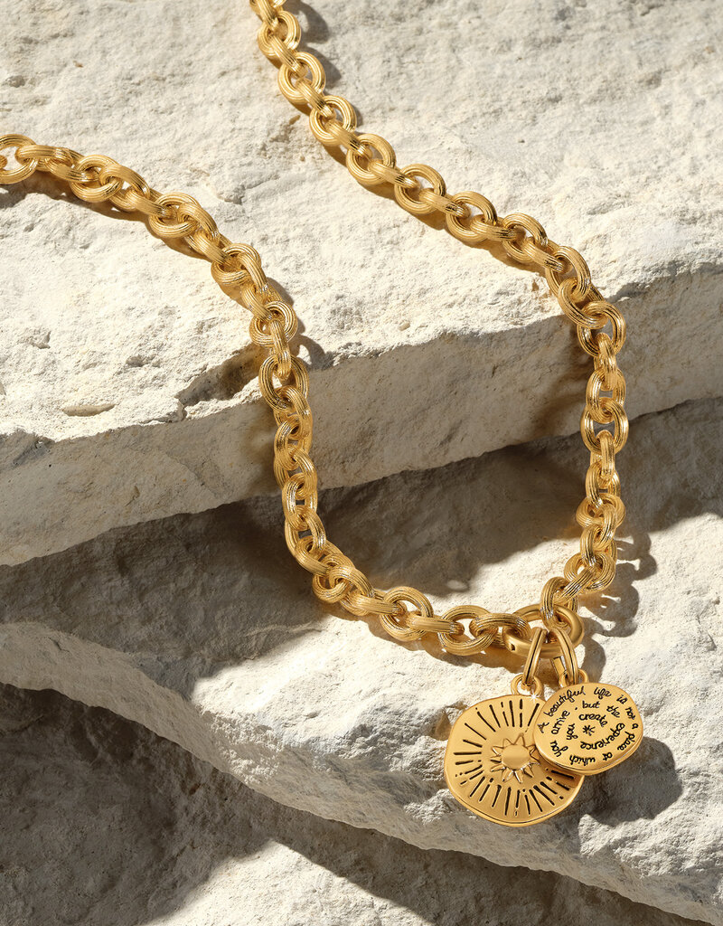 Token Lavish Link Charm Necklace in Gold