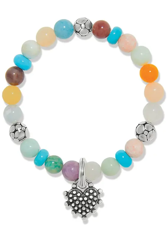 Pebble Sweet hearts Charm Stretch Bracelet