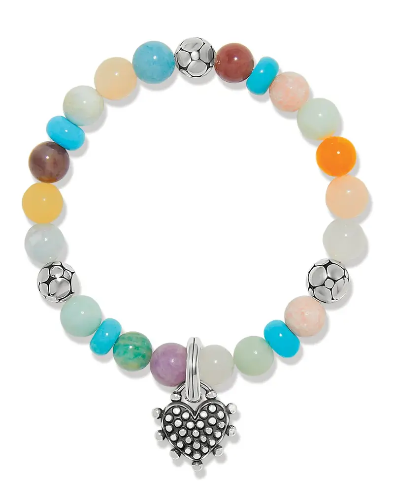 Pebble Sweet hearts Charm Stretch Bracelet