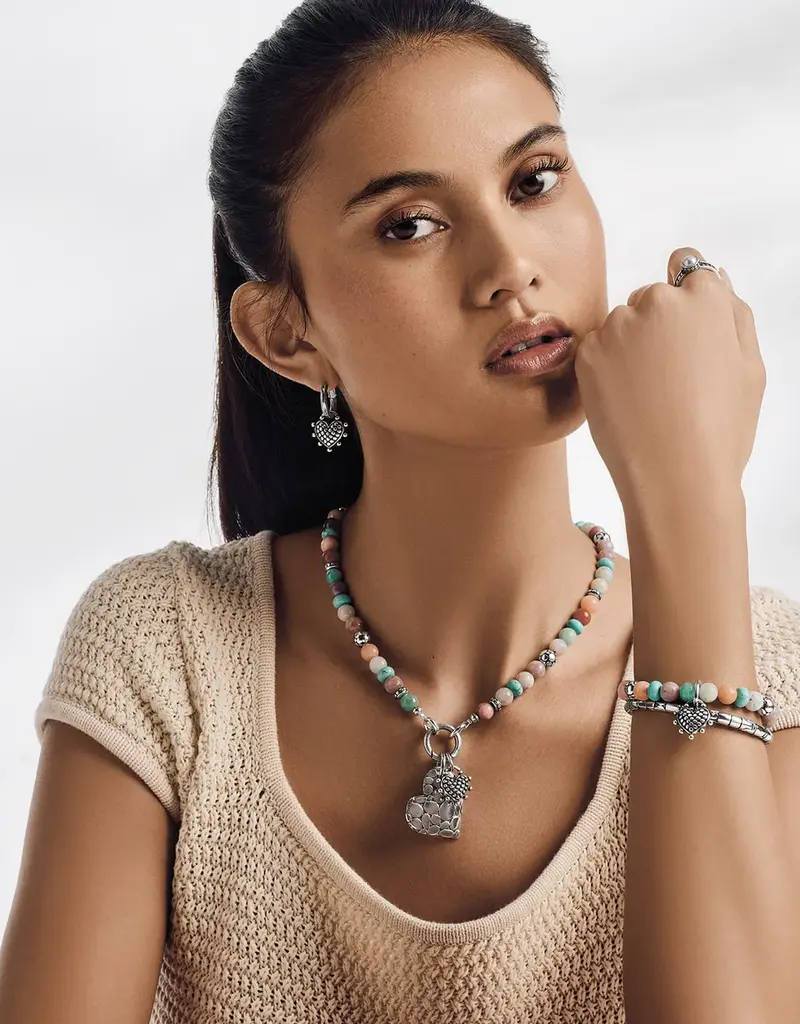 Pebble Sweet hearts Charm Stretch Bracelet