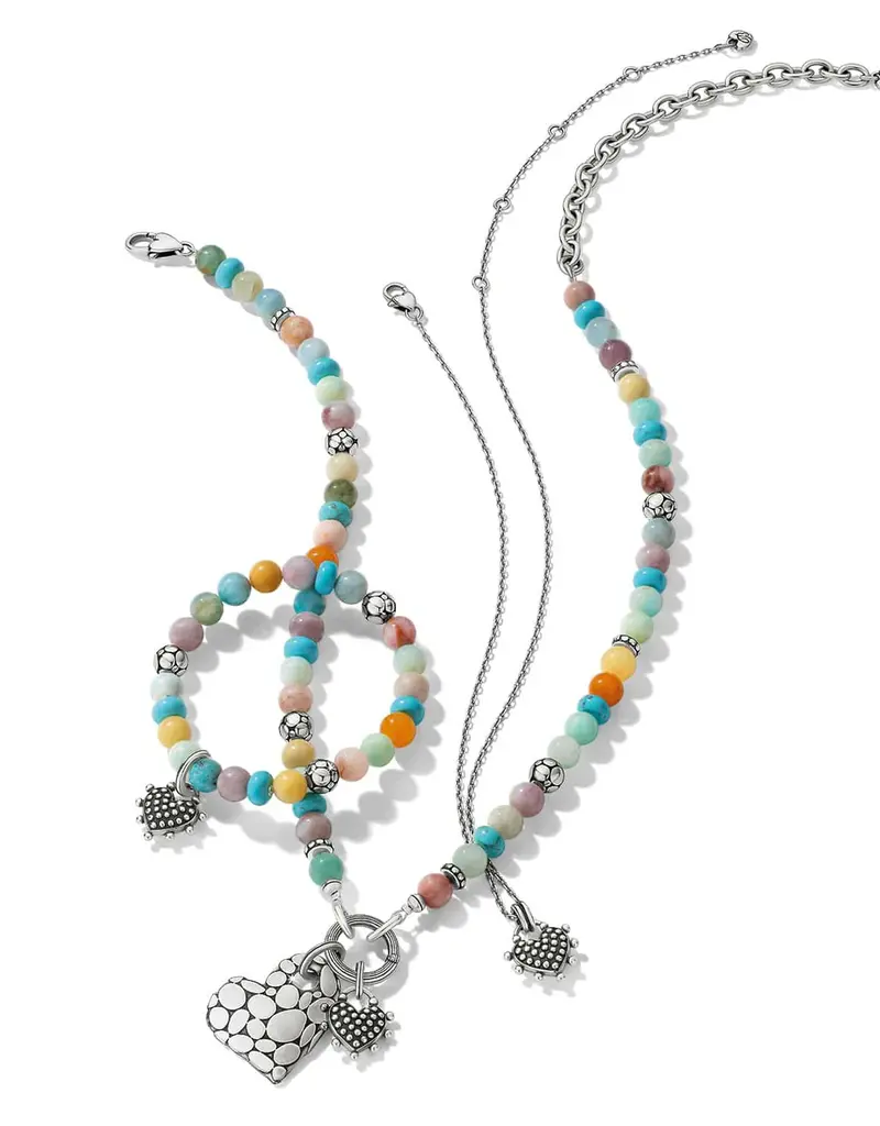Pebble Sweet hearts Charm Stretch Bracelet