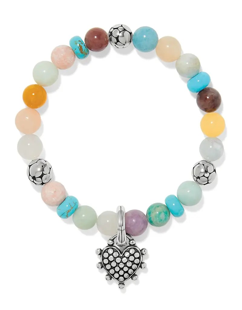 Pebble Sweet hearts Charm Stretch Bracelet